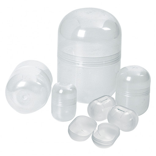 Chocolate Egg Surprise Cups, Transparent Plastic, 4.6x6cm, Set of 10 pcs