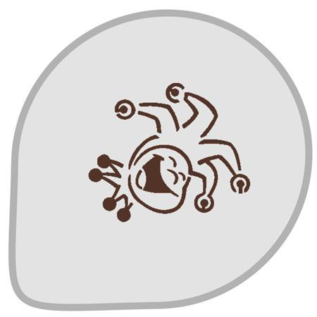 *Clovn Decor Кръгъл пластмасов декор Clovn Ø 26 cm
