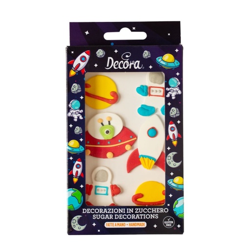 Decor Sugar - Galaxis űrfigurák R 3 és 5 cm, 6 modell, 6 db