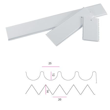 Decoration Comb, 2 Decoration Patterns, Round and Pointed, Plastic, L 70 cm