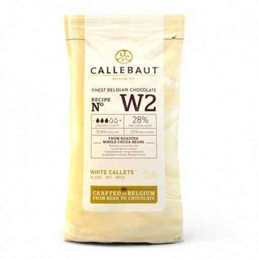 Fehér csokoládé W2 cseppek 28% Barry Callebaut, 1 kg
