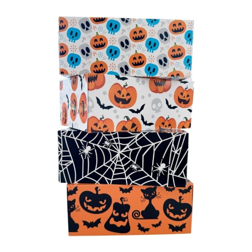 Halloween desszertes dobozok 18 x 13,5 x H 7,5 cm, 24 db