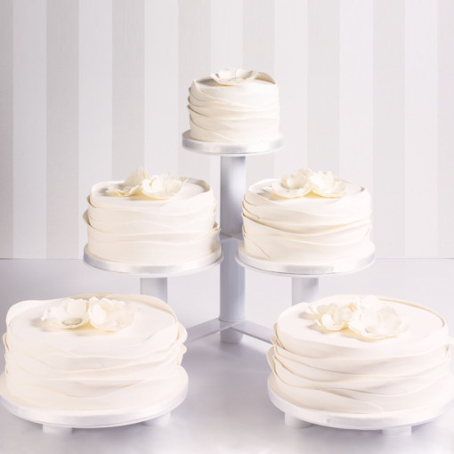 Moduláris torta / büfé állvány, 5 tányér, 100 x 53 x H 40 cm