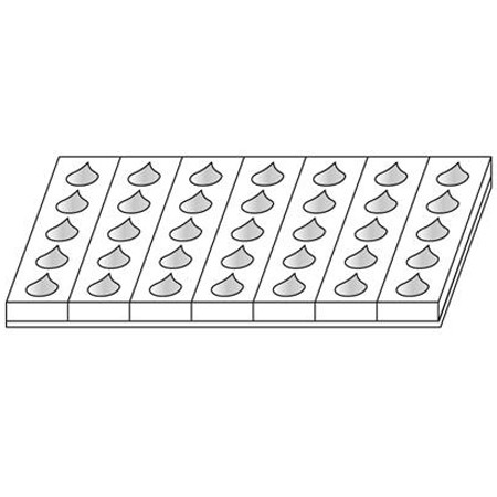 Monoportii Picatura 9 x 6 x H 4 cm - комплект от 7 форми 35 продукта, тава 60 x 40 cm