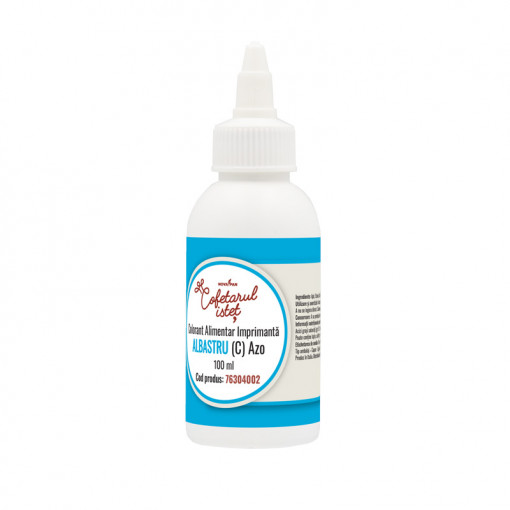 Nyomtató élelmiszer-színezék - kék (C) Azo mentes, 100 ml