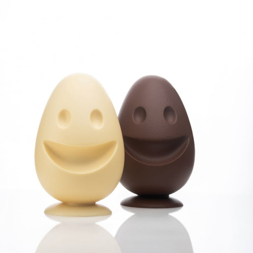 Ou Paste Happy Ø 14 x H 21.5 cm Set Matrite Plastic 2 Subiecte Ciocolata