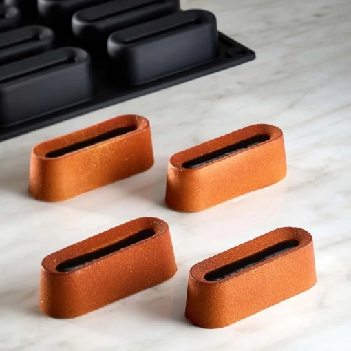 Pavoflex Round40time mould 12 cavities, 8 x 3 x H 2.5 cm, 40 ml