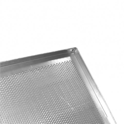 Perforated Aluminium Tray - 4 Edges, 40 x 30 x H 2 cm
