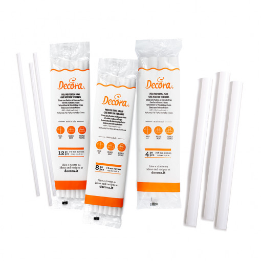 Plastic Cake Tin Tin Plastic Sticks, R 1.8 x L 30 cm, Set of 4 Pieces