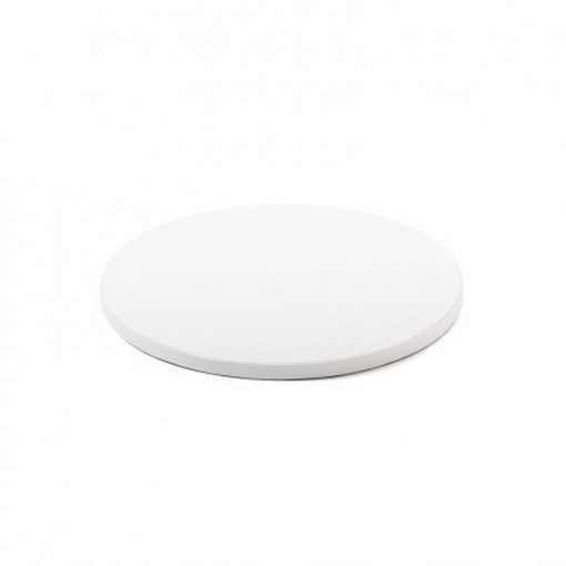 Platou Tort Rotund Alb Satinat, Ø 20 x H 1.2 cm