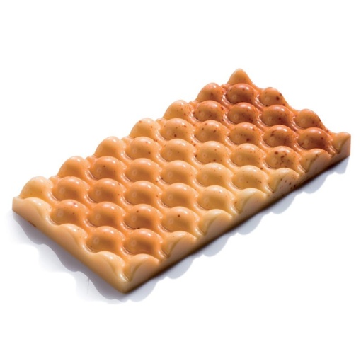 Polycarbonate mould 3 bars Chocolate Bubbles, 17. 5x 27.5 x H 2.6 cm, 80 gr
