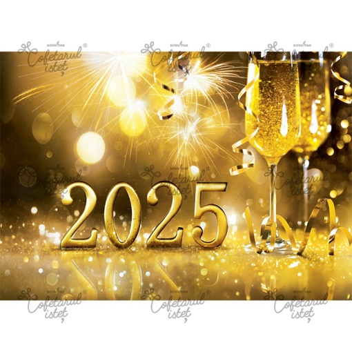 Printed Sugar Paste Celebrations - New Year's Day Model 7, A4 - Confectioner Istet