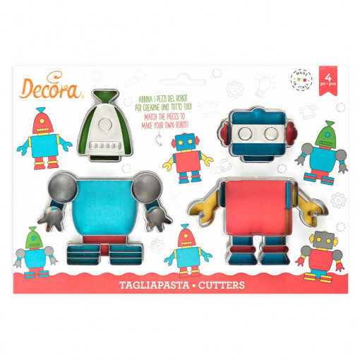 Robotok - Műanyag vágók 6,5 - 11,5 x 4,5 - 7 x H 2,2 cm, 2 db