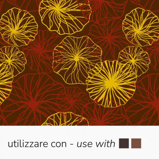 Set of 30 Transfer Sheets Chocolate Decor Chocolate Yellow and Red, 34 x 26.5 cm