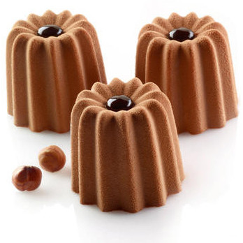 Silicon Canneles Monoportii Ø 5.6 x h 5 cm, 54 cavities, 80 ml (SQ002)