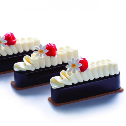 Silicone mould Bachour, Pastel Single-portion, 12.5 x 2.8 x h 2.8 cm, 90 ml, 14 cavities