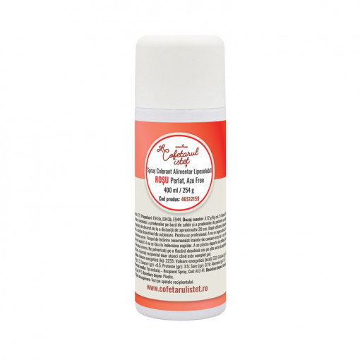 SPRAY Pearly Red - Fat Soluble Food Colour 400 ml, Azo Free