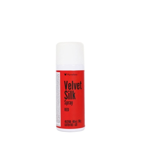 SPRAY VELVET VELVET Silk - хранителен оцветител червен, 400 ml