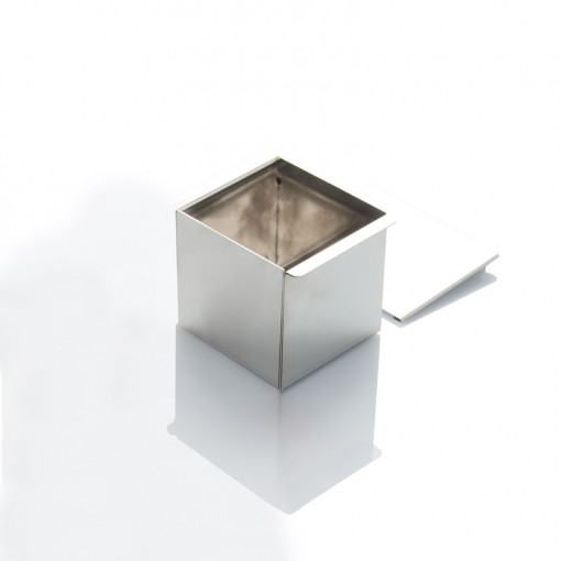 Stainless steel baking tin New York Roll Cub 8 x 8 x H 8 cm, vol. 510 ml