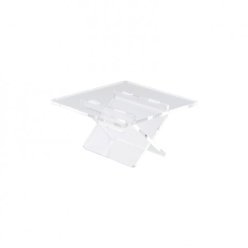 Suport Bufet Plexiglas Transparent 25 x 25 x H 14 cm
