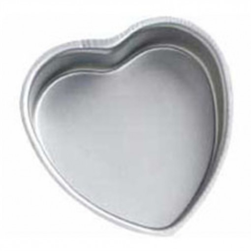 Tava Blat Inima Margini Drepte, Ø 25 x H 5 cm, Aluminiu Anodizat