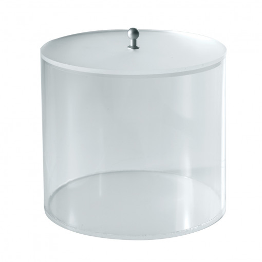 * Transparent Plexiglas Multipurpose Box, Removable Lid, Ø 18 x H 15 cm