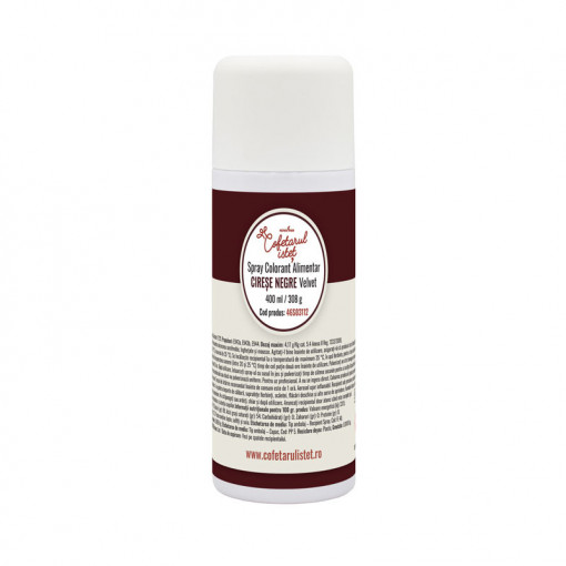 VELVET SPRAY - хранителен оцветител "Черна череша" 400 мл