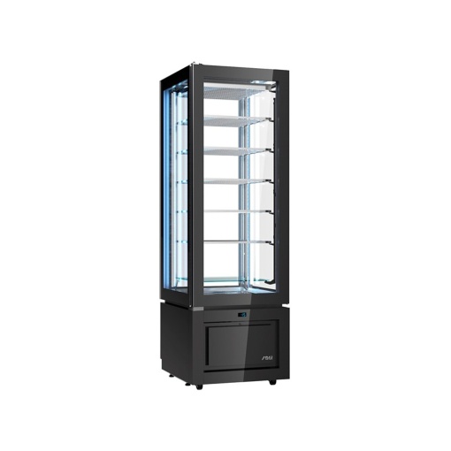 Vertical refrigerated display cabinet, -22 / -15°C, 60x64,5x184 cm, Luxor Slim Black, model KG6ASX