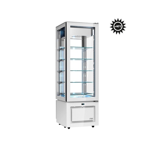 Vertical refrigerated display cabinet, -25 / -15°C, 60x64,5x184 cm, Luxor Slim White, model KD6VT