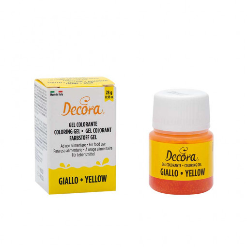 Гел за оцветяване на храни, жълт, 28 gr