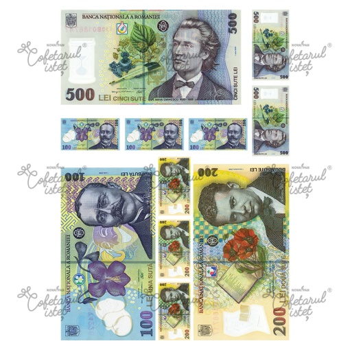 Захарна паста с печат Diverse Model 5, Lion Banknotes 11 декорации Ø 4,5 - 15 cm, A4 - Сладкарски изделия