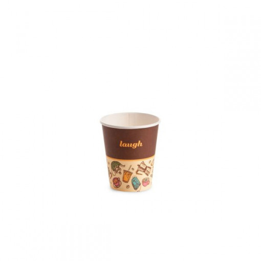 Картонена чаша Groovy, Ø 8 x H 9,1 cm, 8 oz, 230 ml, комплект от 50 броя