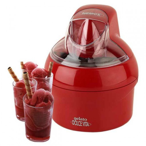 Машина за сладолед и сорбе за домашна употреба DOLCE VITA 1,1L Red