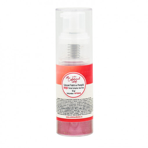 Оцветяващ прах Glitter Red Sclipitor Azo Free, 10 gr Pompita Bottle