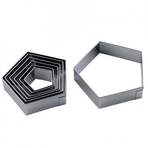 Пентагон - Резачки от неръждаема стомана Ø 3 - 8 x H 2 cm, кутия 7 бр.