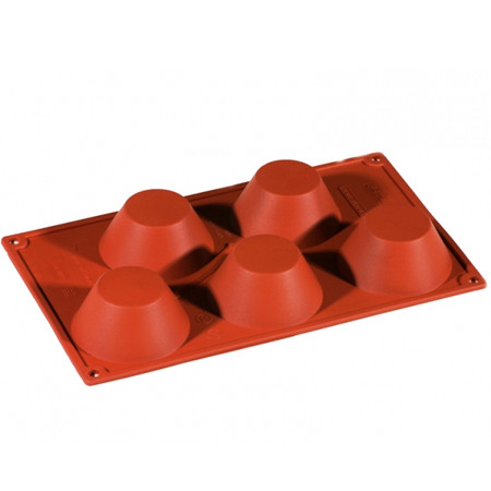 Силиконова форма за мъфини Ø8xh3,5 cm, 5 кухини