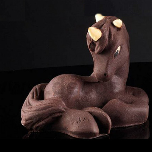 Силиконова 3D отливка на еднорог, 8 x 5 x H 5,5 cm
