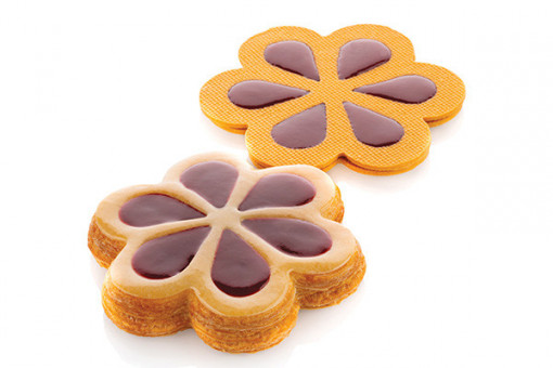 Baking tin - Daisies Ø 13.5 x H 2.5 cm - Set of 2 baking tins