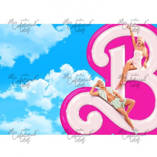 Barbie printed waffle Barbie Model 4, A4 - Confectioner Istet