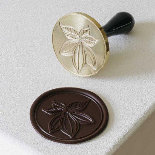 Bélyegző csokoládé dekorációkhoz Csokoládé dekorációk bélyegző bélyegző modell Cacao Ø 6 cm