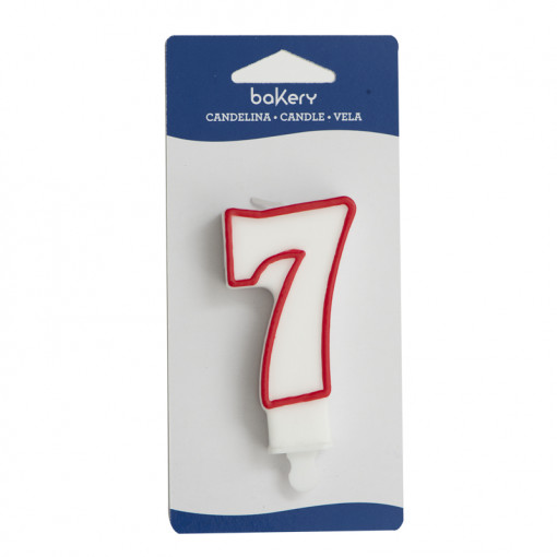 Cake Candle with Plastic Holder, Figure 7, H 9 cm