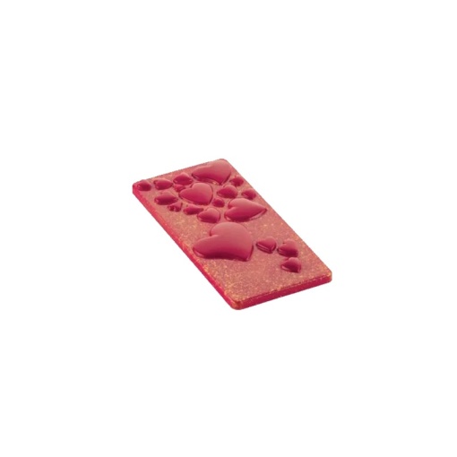 Chocolate bars 15 x 7 x H 1 cm - Polycarbonate mould Hearts, 3 cavities (CH012), 74 gr