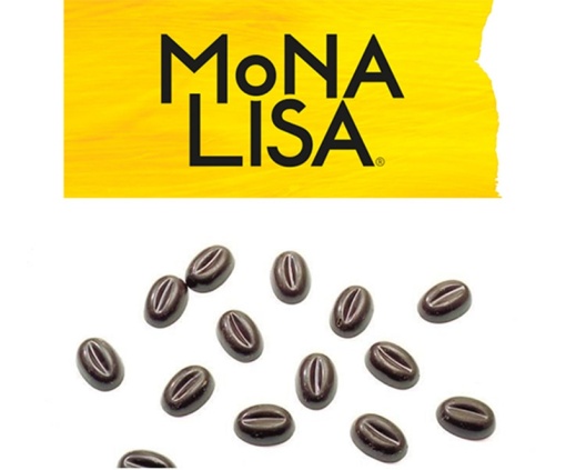 Decorations Dark Chocolate with Coffee, Mona Lisa 3D Coffee Beans, 1 kg