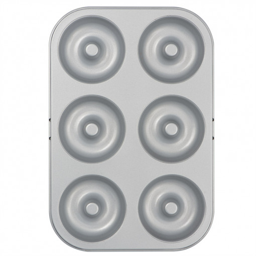 Donut Tray Donuts, Gogosi - 6 cavities Ø 7.5 x H 2.3 cm, Non-stick Metal