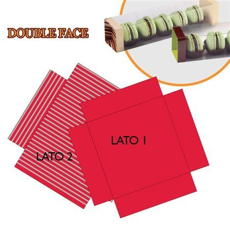 *Kartondoboz 4,8 x 4,8 cm, 2 felülettel és 2 színnel, PVC dobozokhoz, tekercsben, 100 db-os készletben.