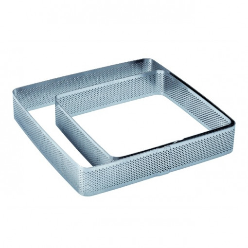 Microperforated Frame Square Rounded Corners, 19x19xh3.5cm