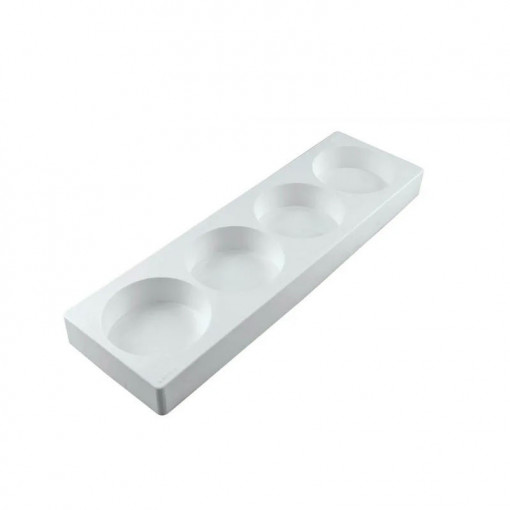 Monoportii Round Ø 9 x H 3 cm - 1 Silicon mould Forming 4 Products