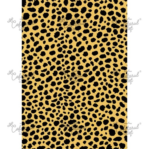 Pasta Zahar imprimata Texturi Model 1 Leopard, A4 - Cofetarul Istet