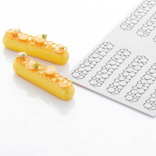 PavoDecor Silicone Mould PavoDecor Circles Elongated Shape, 10 cavities 12 x 2.5 x H 0.2 cm, 2.2 ml