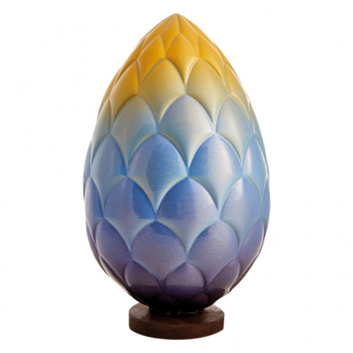 Polikarbonát forma Oua Chocolate Model Blossom 200gr, 2 üreg, Ø 10.5 x H 16.5 cm